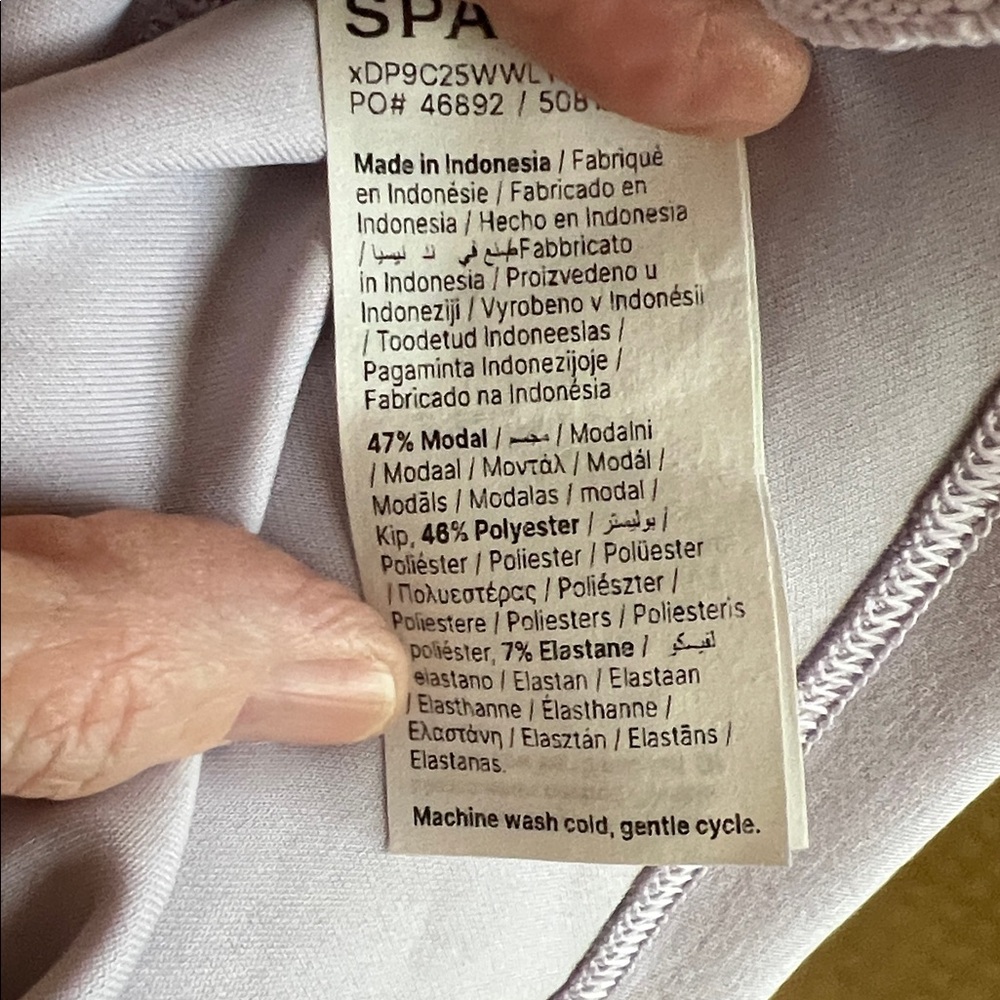 NEW SPANX Air Essentials Light Purple Sleeveless Collared Polo Tank Sz S - Picture 8 of 8